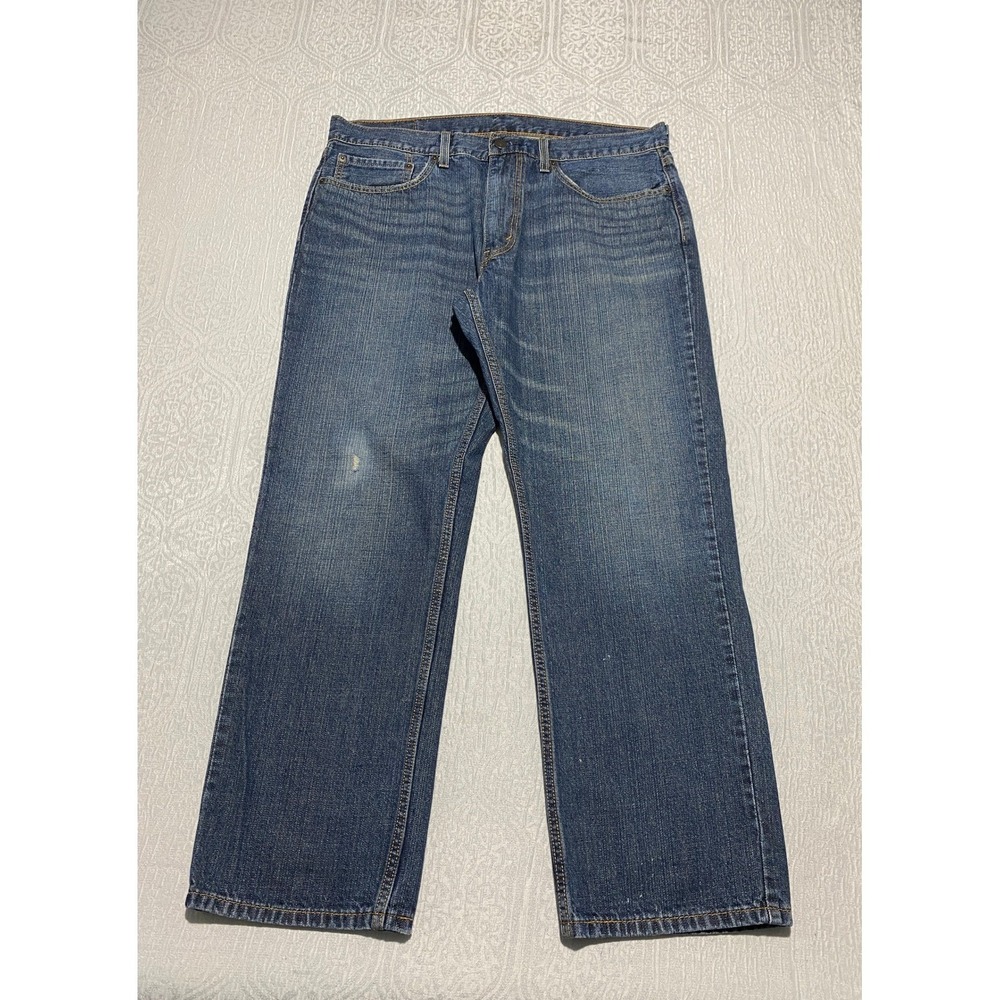 Levi's‎ 559 Relaxed Straight Leg Distress Jeans Men's 36×30 Blue Faded Whiskers